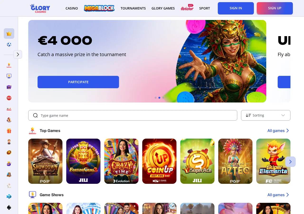Glory Casino casino overview information